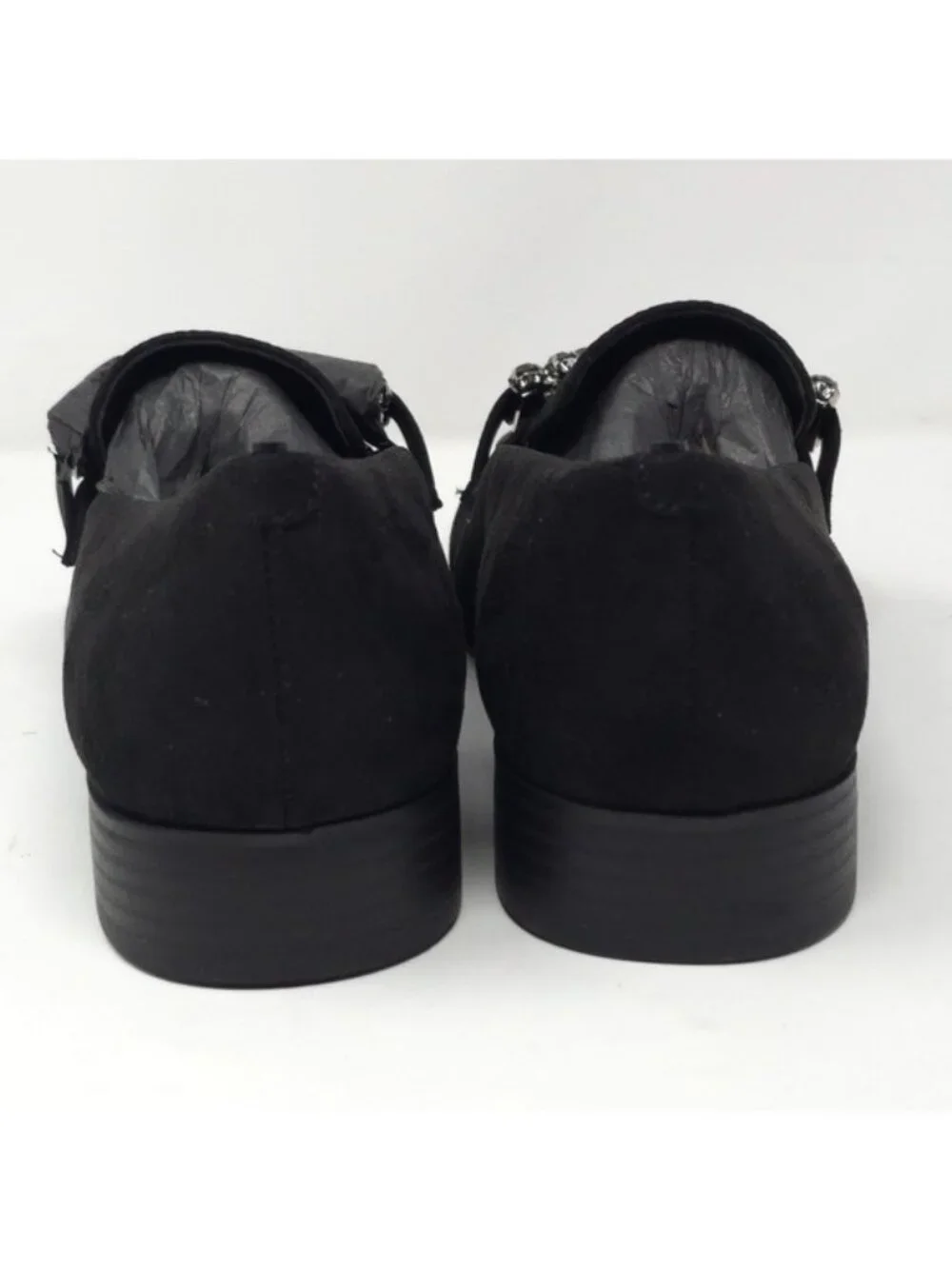 Nine West Lilpa2 Black Suede Chain Loafers 9.5M